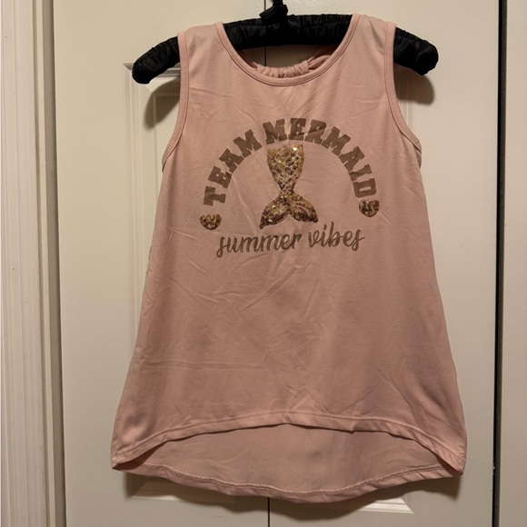 btween Other - Btween Girls 12 Blush Pink Tank Top Mermaid Summer Vibes Sequins